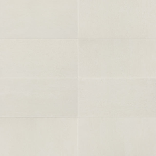 American Olean Theoretical Evolved Wishful White Rectangle 12x24 Stepwise Matte Floor Tile