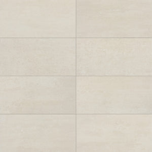 American Olean Theoretical Evolved Candid Cream Rectangle 24x48 Stepwise Matte Floor Tile TE812448AXTMT