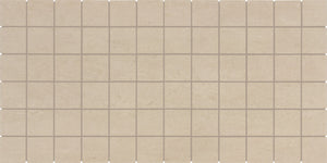 American Olean Theoretical Evolved Balanced Beige Straight Joint 2x2 Stepwise Matte Mosaic Tile