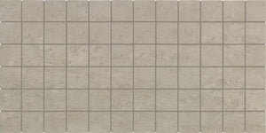 American Olean Theoretical Evolved Reflective Taupe Straight Joint 2x2 Stepwise Matte Mosaic Tile