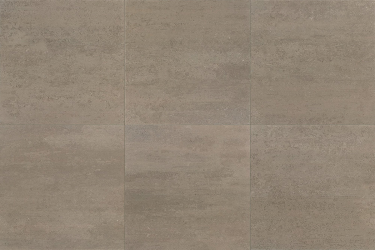 American Olean Theoretical Evolved Hibernate Brown Square 24x24 Stepwise Matte Floor Tile