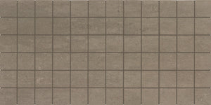 American Olean Theoretical Evolved Hibernate Brown Straight Joint 2x2 Stepwise Matte Mosaic Tile