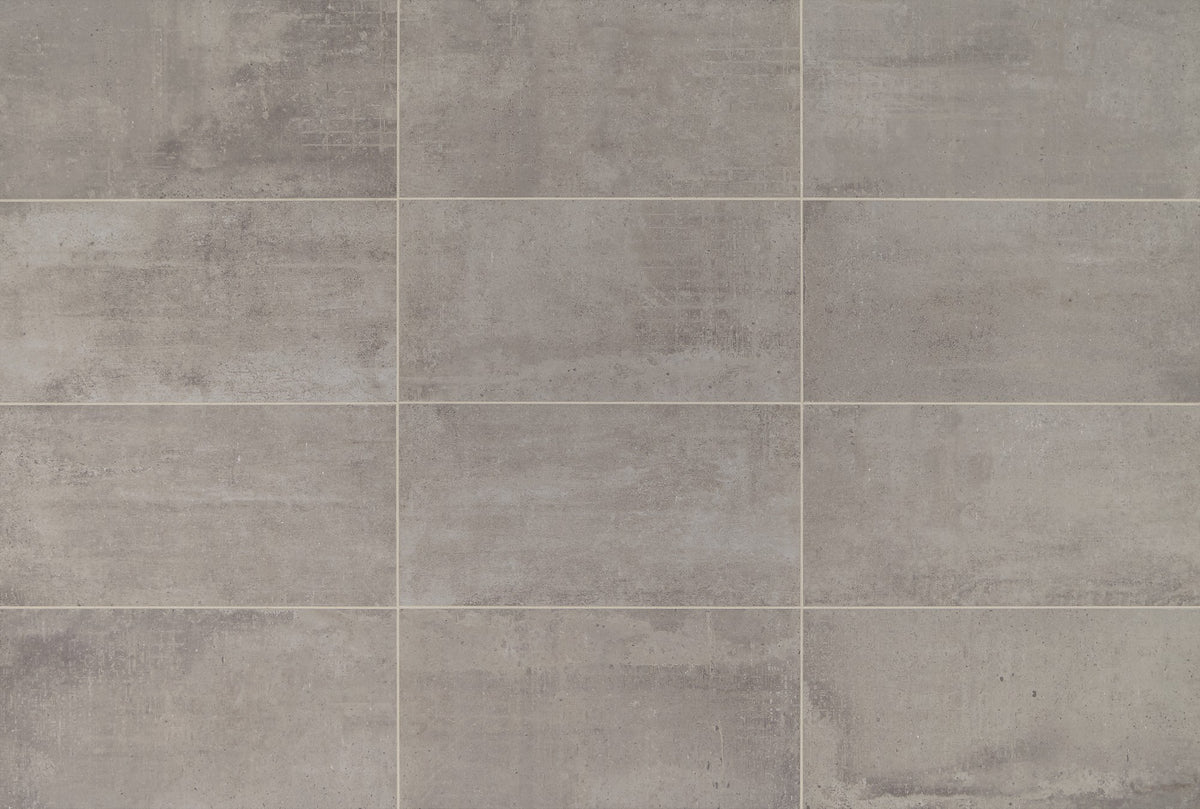 American Olean Union Industrial Gray Rectangle 12x24 Matte Floor Tile