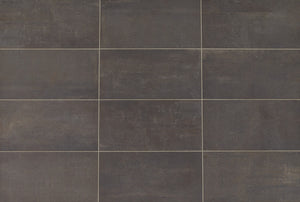 American Olean Union Black Nickel Rectangle 24x48 Matte Floor Tile