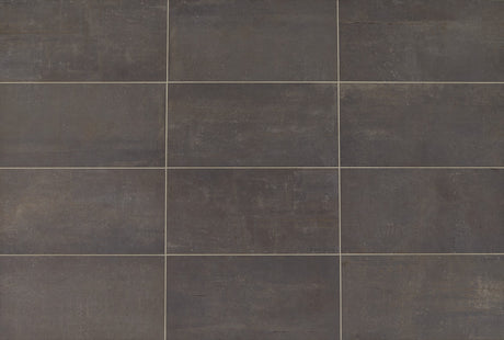 American Olean Union Black Nickel Rectangle 6x24 Stepwise Matte Floor Tile
