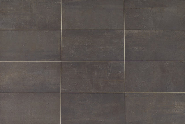 American Olean Union Black Nickel Rectangle 6x24 Stepwise Matte Floor Tile