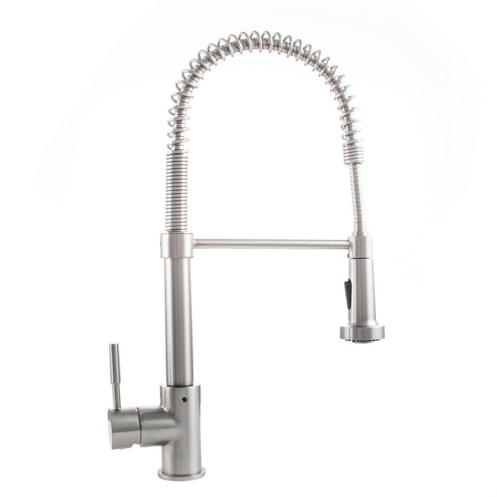 ZLINE Apollo Pull Down Spring Single Handle Kitchen Faucet in Brushed Nickel (APL-KF-BN)