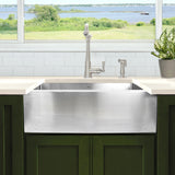 Nantucket Sinks' Apron302010SR-16 - 30 Inch Pro Series Single Bowl Farmhouse Apron Front Stainless Steel Kitchen Sink