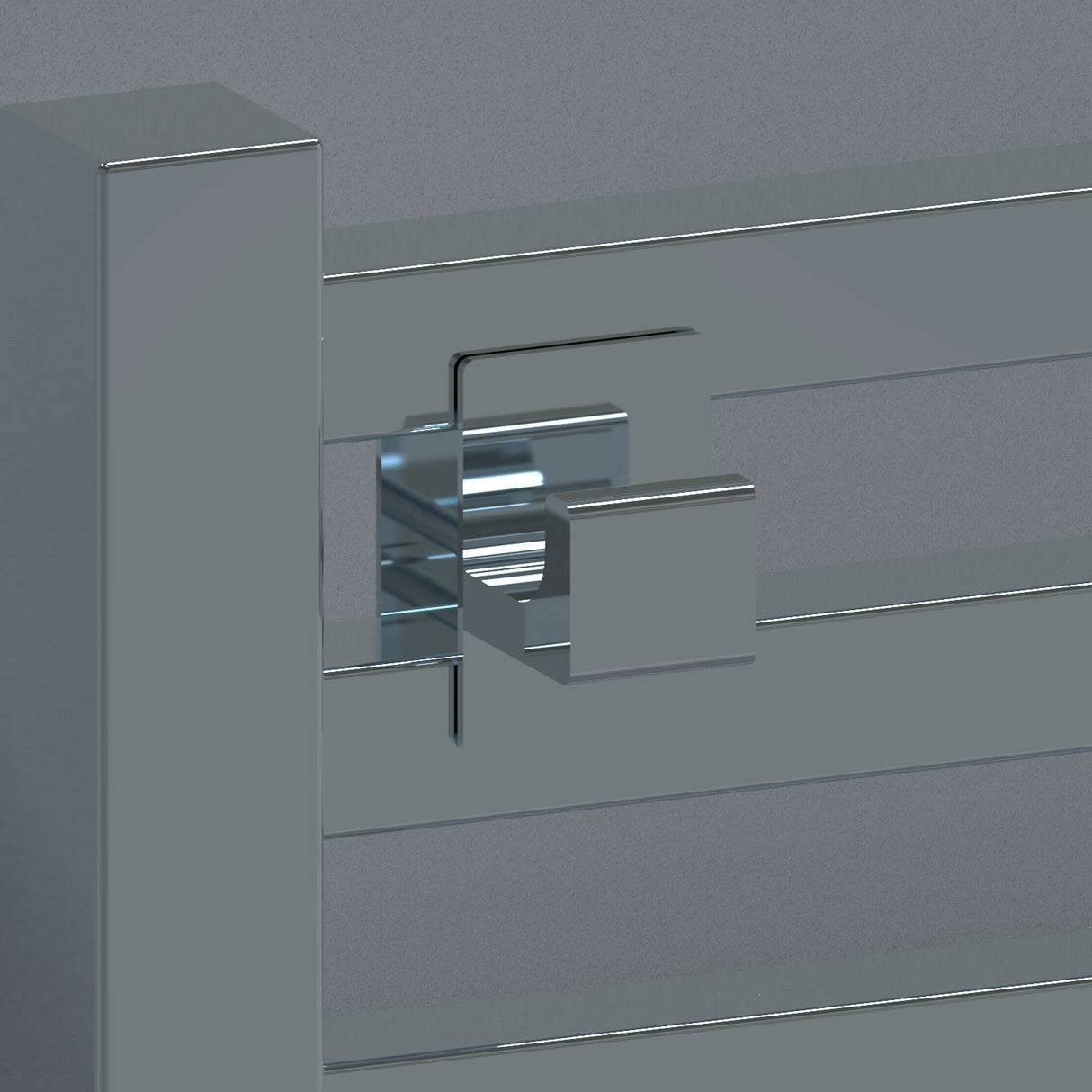 Amba Products Accessory AQV-BH-P Quadro/Vega Bathrobe Hanger - 1 x 1.5 x 1.25 in. - Polished Finish