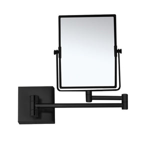 Black Makeup Mirror, Wall Mounted, 7x
