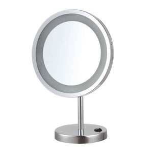 Lighted Makeup Mirror, Countertop, 10x, Chrome