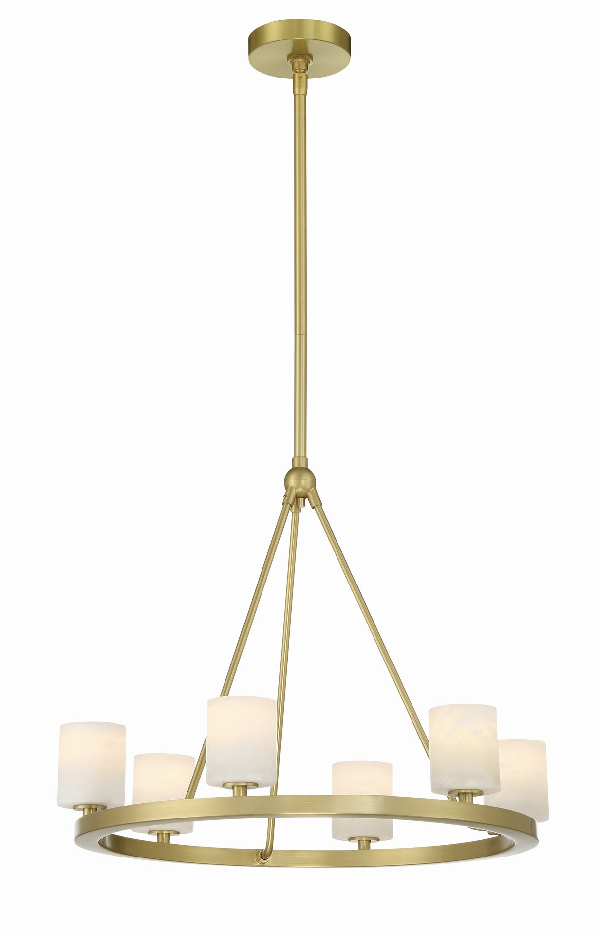 Aragon 6 Light Soft Brass Chandelier ARA-10264-SB-ST