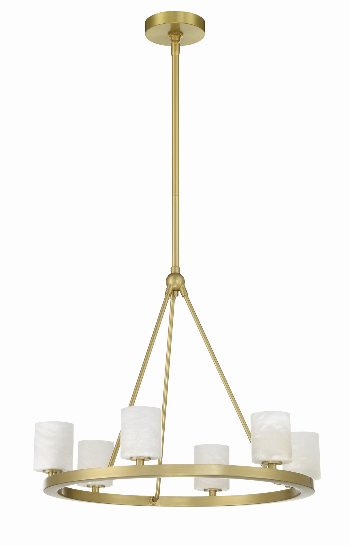 Aragon 6 Light Soft Brass Chandelier ARA-10264-SB