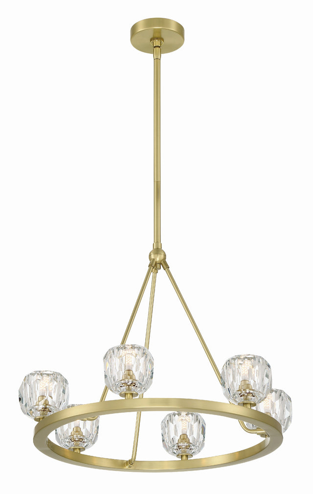 Aragon 6 Light Soft Brass Chandelier ARA-10264-SB