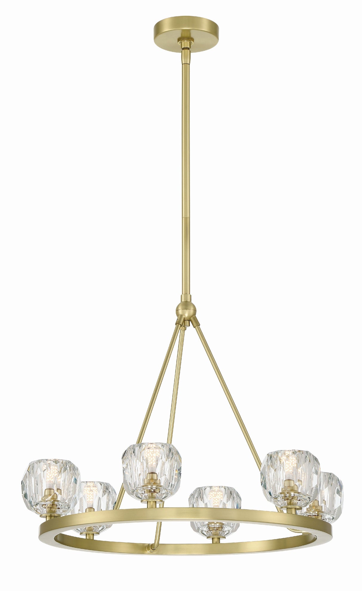 Aragon 6 Light Soft Brass Chandelier ARA-10264-SB