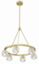 Aragon 6 Light Soft Brass Chandelier ARA-10264-SB