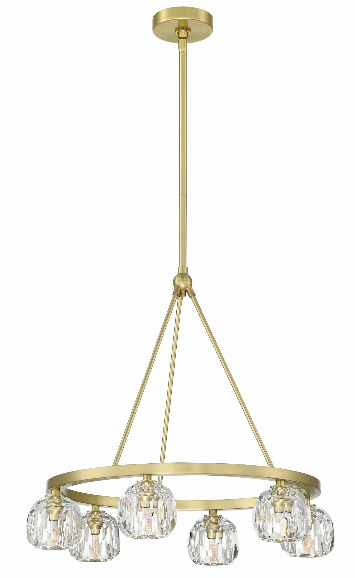 Aragon 6 Light Soft Brass Chandelier ARA-10264-SB