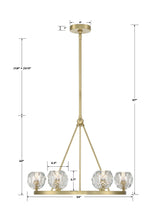 Aragon 6 Light Soft Brass Chandelier ARA-10264-SB