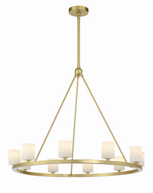 Aragon 10 Light Soft Brass Chandelier ARA-10265-SB