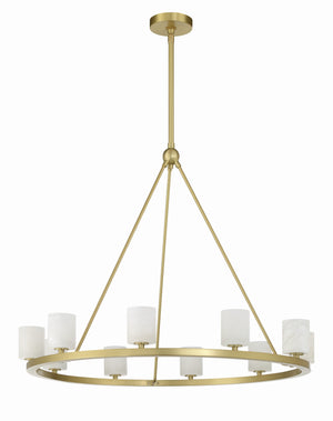 Aragon 10 Light Soft Brass Chandelier ARA-10265-SB