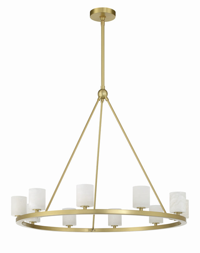 Aragon 10 Light Soft Brass Chandelier ARA-10265-SB