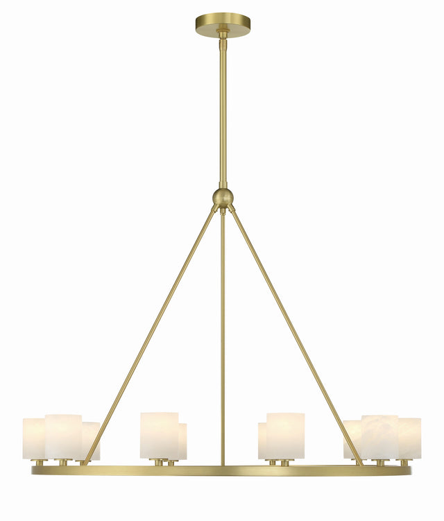 Aragon 10 Light Soft Brass Chandelier ARA-10265-SB