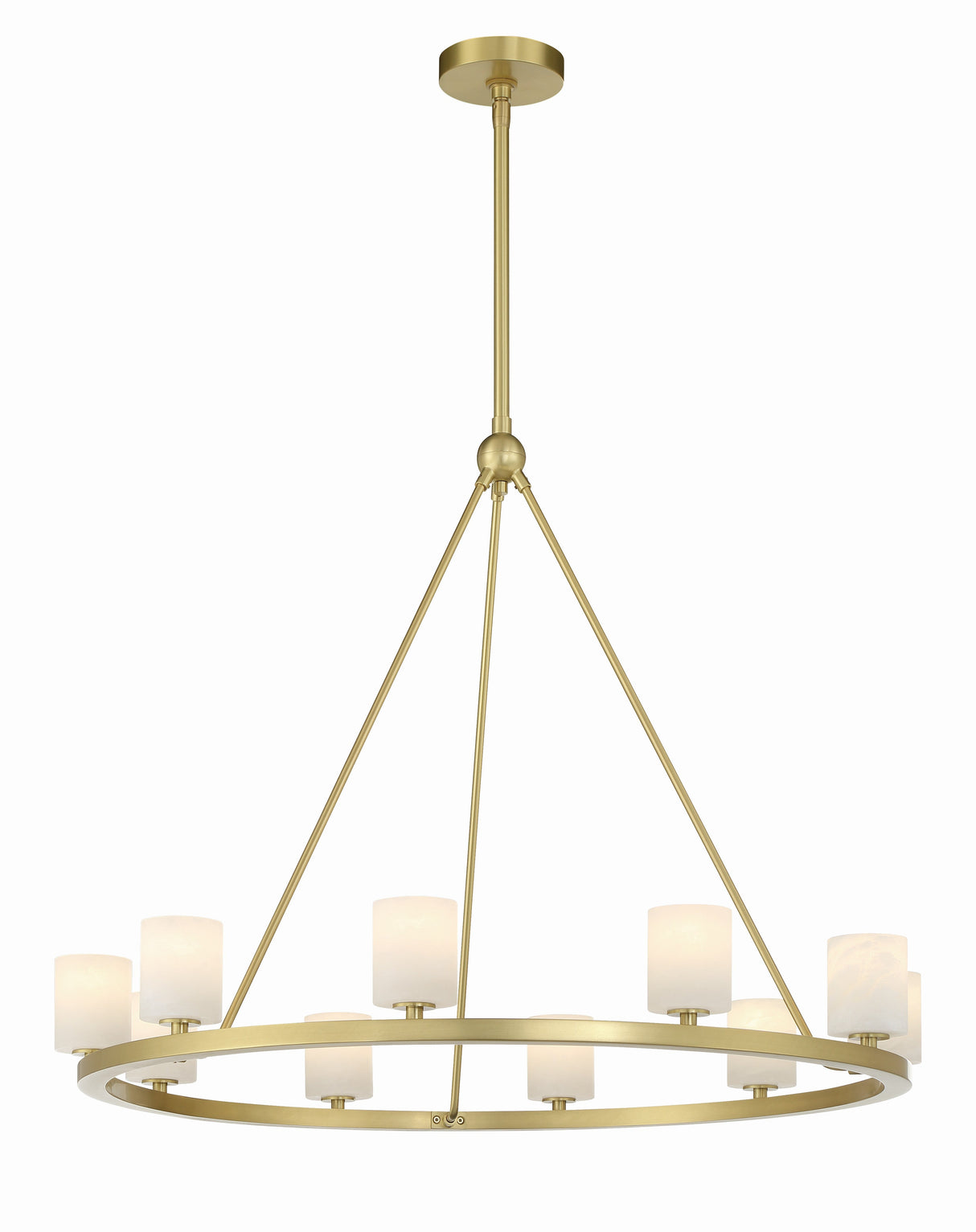 Aragon 10 Light Soft Brass Chandelier ARA-10265-SB-ST