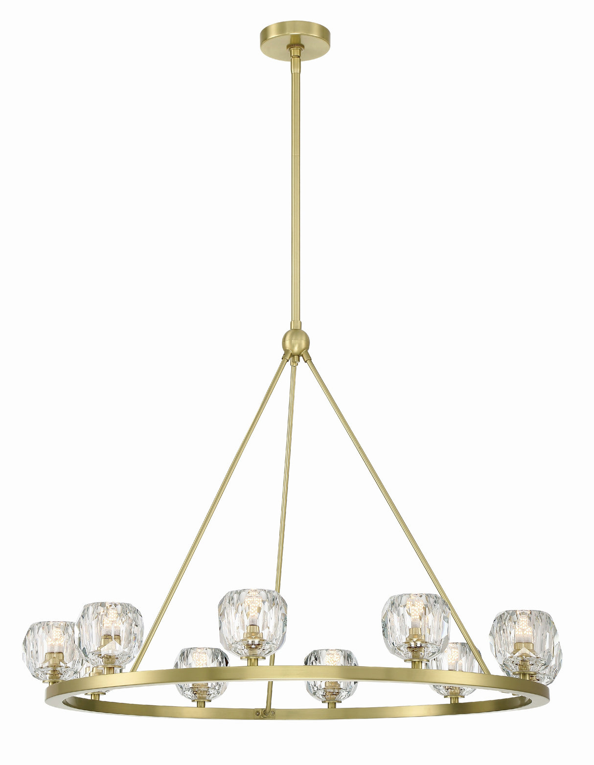 Aragon 10 Light Soft Brass Chandelier ARA-10265-SB