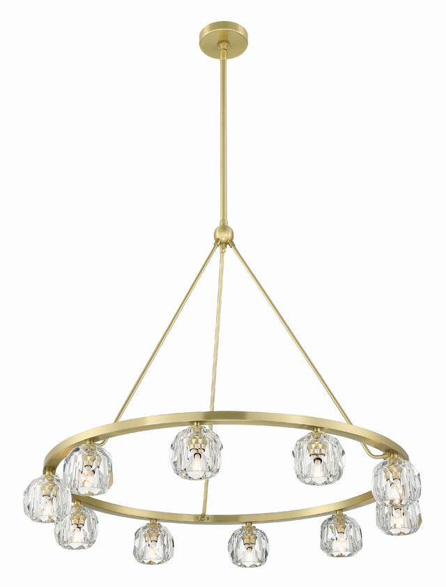 Aragon 10 Light Soft Brass Chandelier ARA-10265-SB