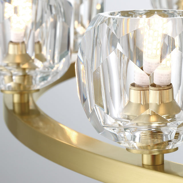 Aragon 10 Light Soft Brass Chandelier ARA-10265-SB