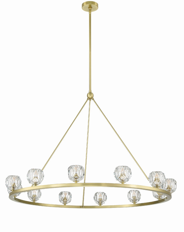 Aragon 12 Light Soft Brass Chandelier ARA-10266-SB
