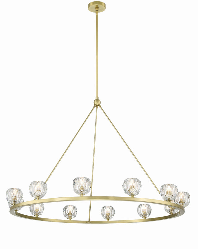 Aragon 12 Light Soft Brass Chandelier ARA-10266-SB