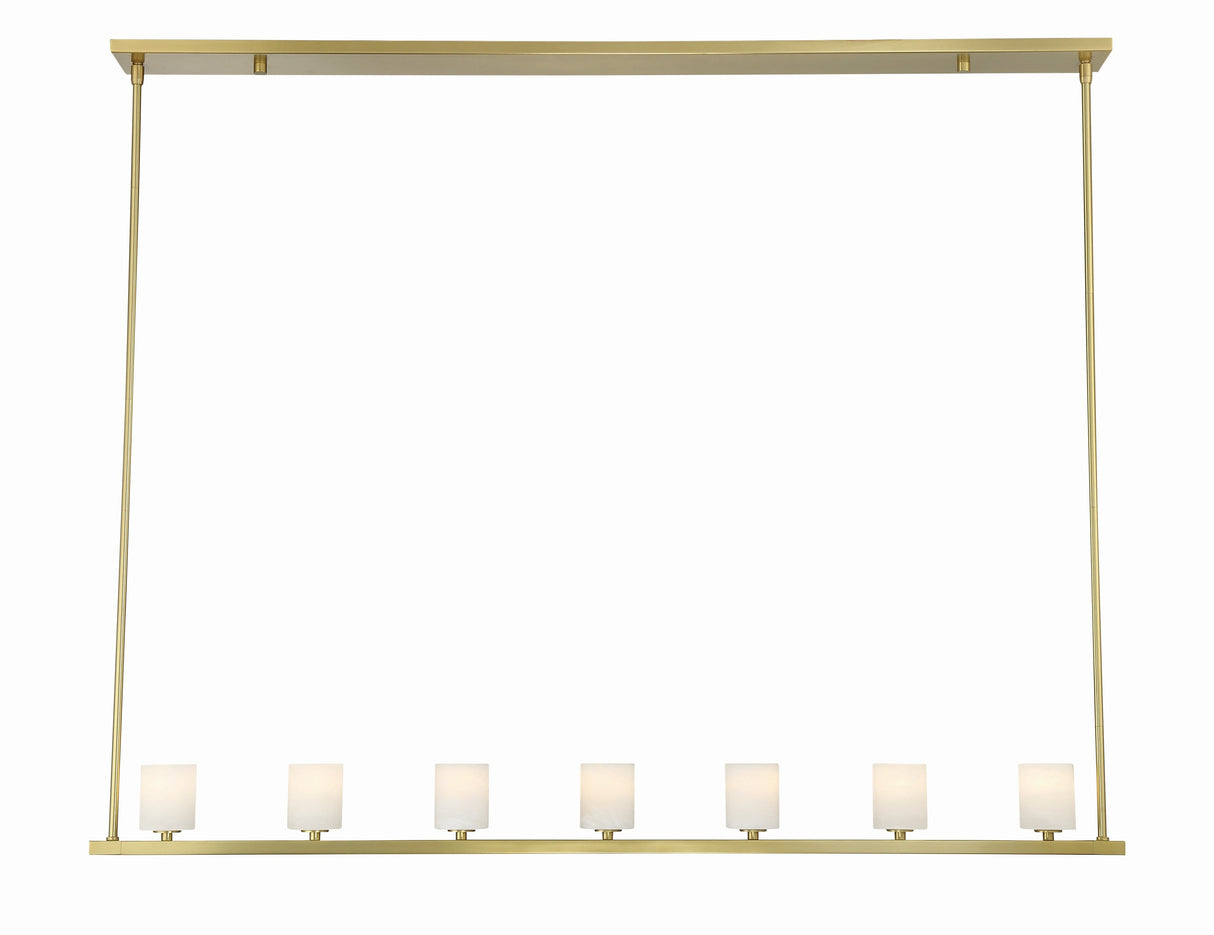 Aragon 7 Light Soft Brass Chandelier ARA-10267-SB-ST