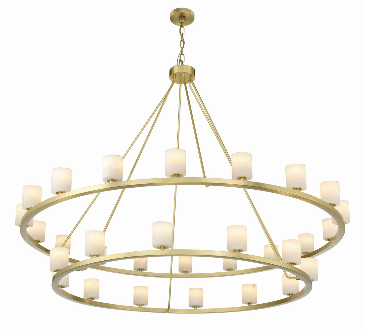 Aragon 30 Light Soft Brass Chandelier ARA-10269-SB