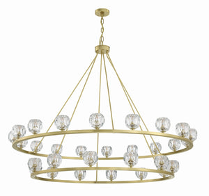 Aragon 30 Light Soft Brass Chandelier ARA-10269-SB
