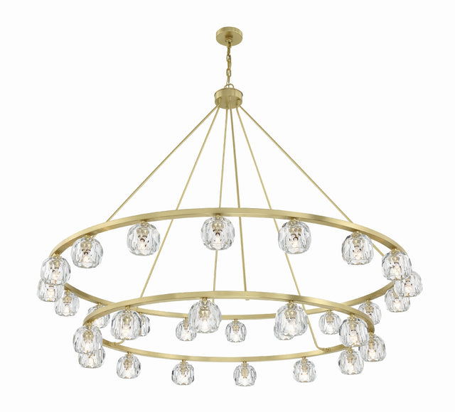 Aragon 30 Light Soft Brass Chandelier ARA-10269-SB