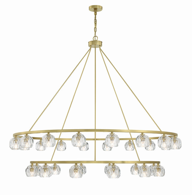 Aragon 30 Light Soft Brass Chandelier ARA-10269-SB