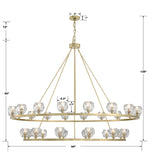 Aragon 30 Light Soft Brass Chandelier ARA-10269-SB