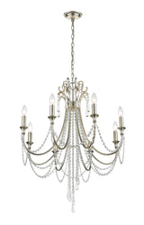 Arcadia 8 Light Antique Gold Chandelier ARC-1908-GA-CL-MWP