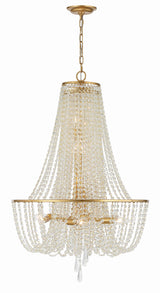 Arcadia 9 Light Antique Gold Chandelier ARC-1917-GA-CL-MWP