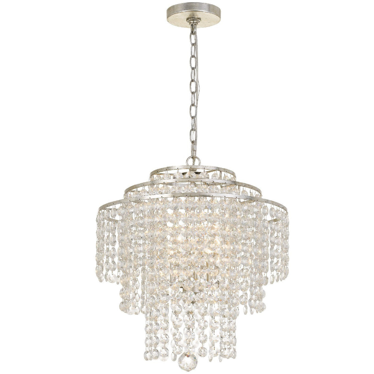 Arielle 4 Light Antique Silver Chandelier ARI-304-SA-CL-MWP