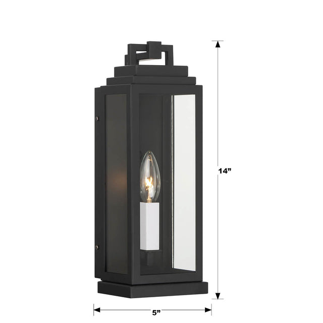 Aspen 1 Light Matte Black Outdoor Sconce ASP-8911-MK