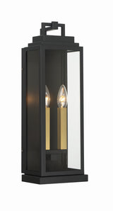 Aspen 2 Light Matte Black Outdoor Sconce ASP-8912-MK