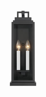 Aspen 2 Light Matte Black Outdoor Sconce ASP-8912-MK