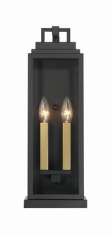 Aspen 2 Light Matte Black Outdoor Sconce ASP-8912-MK