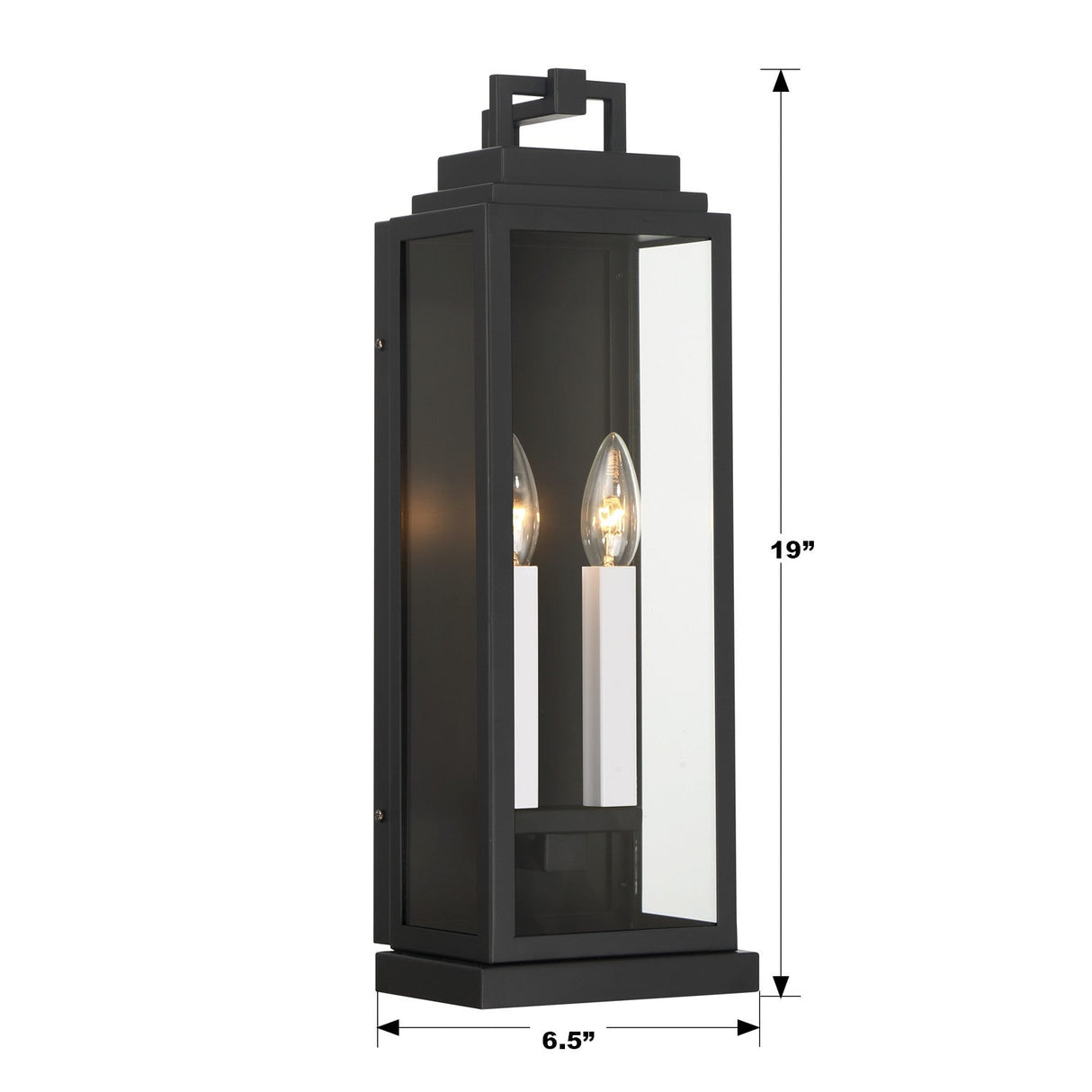 Aspen 2 Light Matte Black Outdoor Sconce ASP-8912-MK