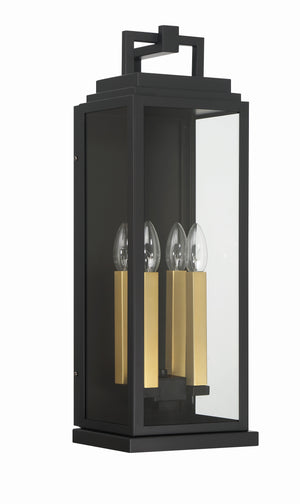 Aspen 4 Light Matte Black Outdoor Sconce ASP-8914-MK