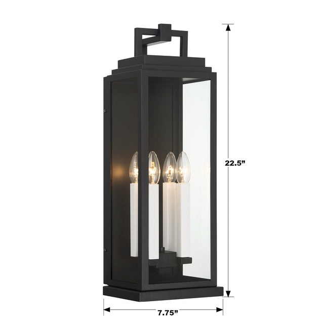 Aspen 4 Light Matte Black Outdoor Sconce ASP-8914-MK