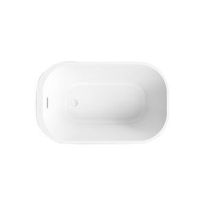 Chrishell 55" Acrylic Freestanding Tub With Internal Drain