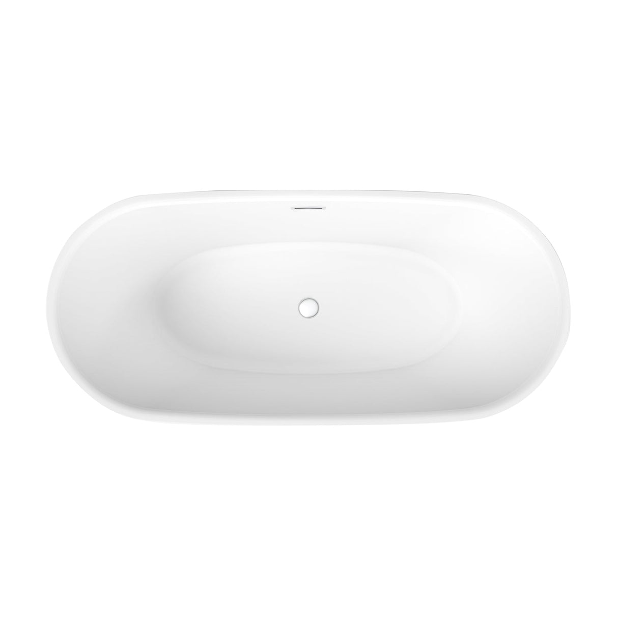 Mavis 67" Acrylic Freestanding Double Slipper With Internal Drain